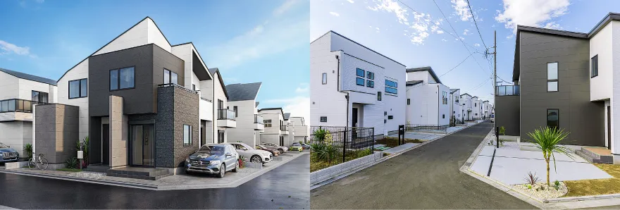 スマイルタウン玉川上水12期。全43棟の街並みイメージパースと写真。